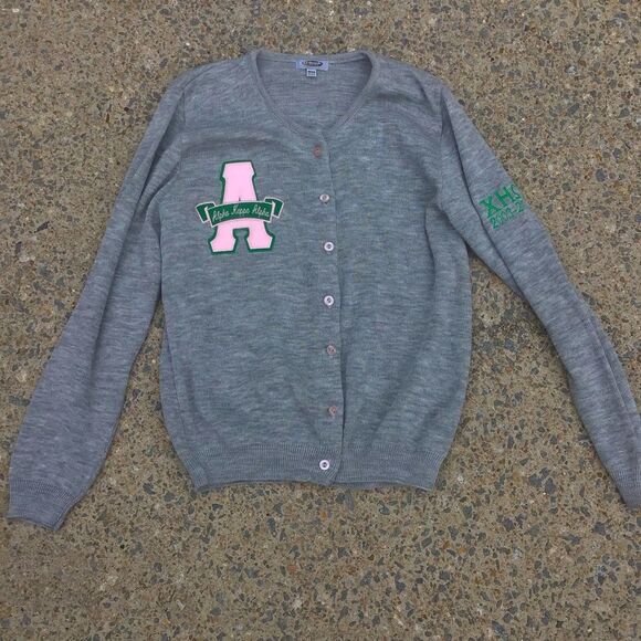 Vintage y2K Alpha Kappa Alpha Sorority Cardigan - Picture 1 of 7